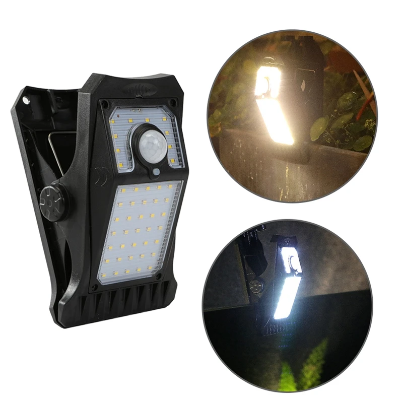 

2PCS 45LED Solar Garden Light Clip Sensing Light Waterproof Camping Light For Fence Deck Wall Camping Light