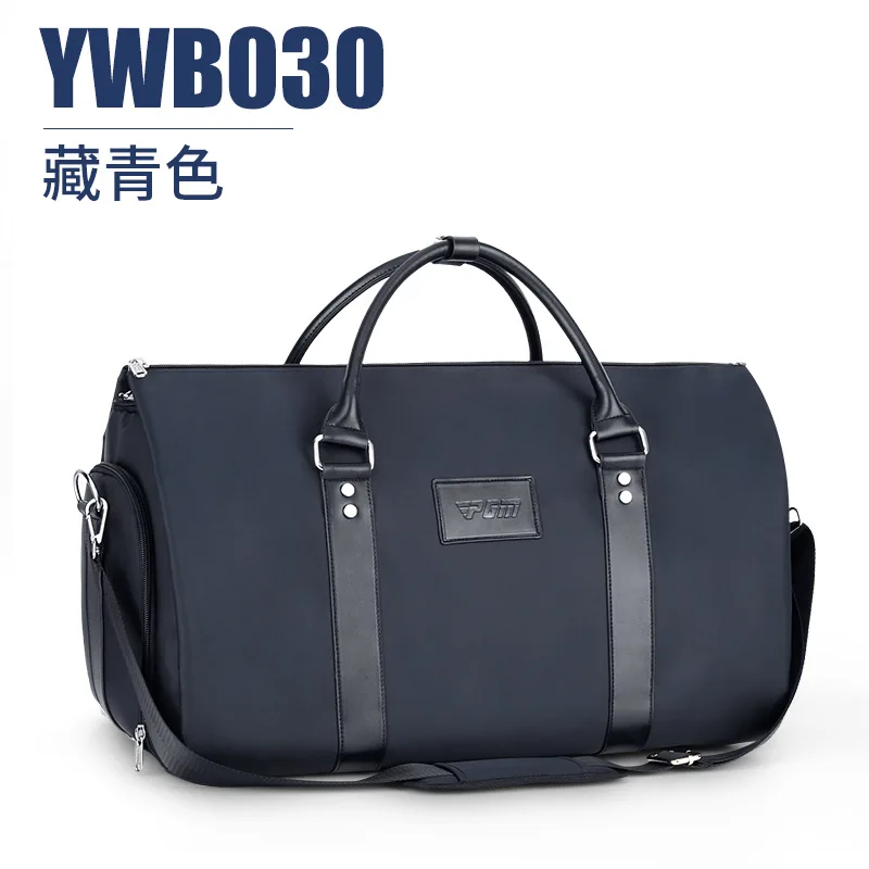 PGM Golf clothing Bag Men Golf bags For golfer Navy Blue PU Golf Ball Leisure Sports Package Multi-functional 25-30L Waterproof