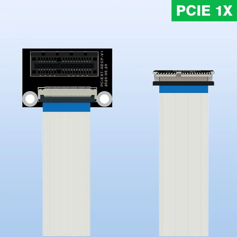 Ультракороткий Удлинительный кабель Pcie1x PCI-E 1x Гибкий удлинитель FFC 36pin 1x Внешний двойной правый кабель 90 °