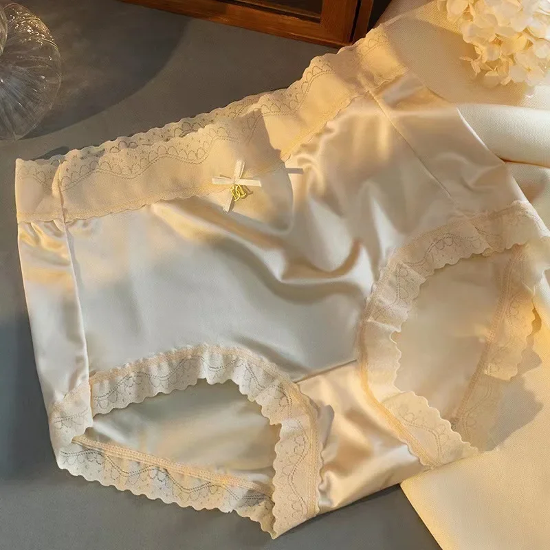 Новинка бесшовное атласное шелковое нижнее белье Lenceria sexyNew женские трусы на