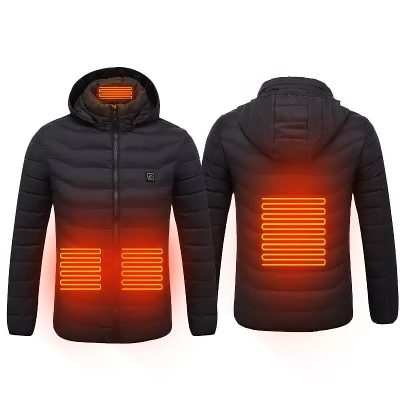 NEW 11 Areas Heated Jackets Autumn Winter Warm Flexible Thermal Hooded Jackets Usb Heated Outdoor Vest Coat