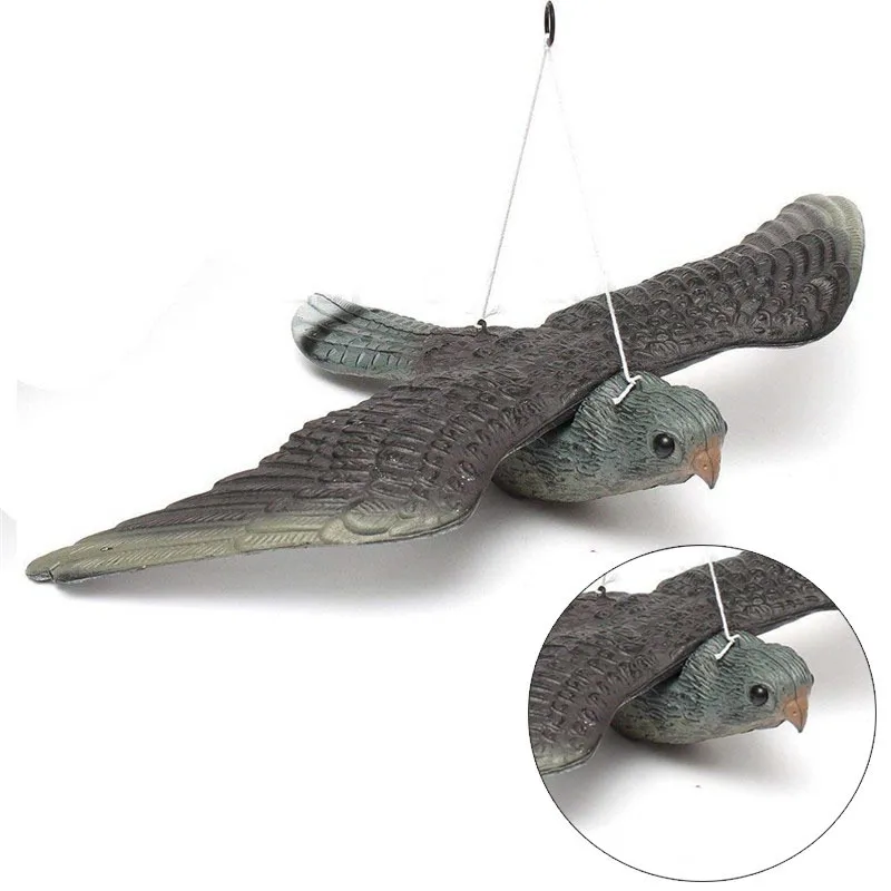 

Realistic Fake Flying Hawk Ornament Decoy Bird Pigeon Crow Scarer Scarecrow Home Garden Decorative Deter Scarer 34*52*9CM