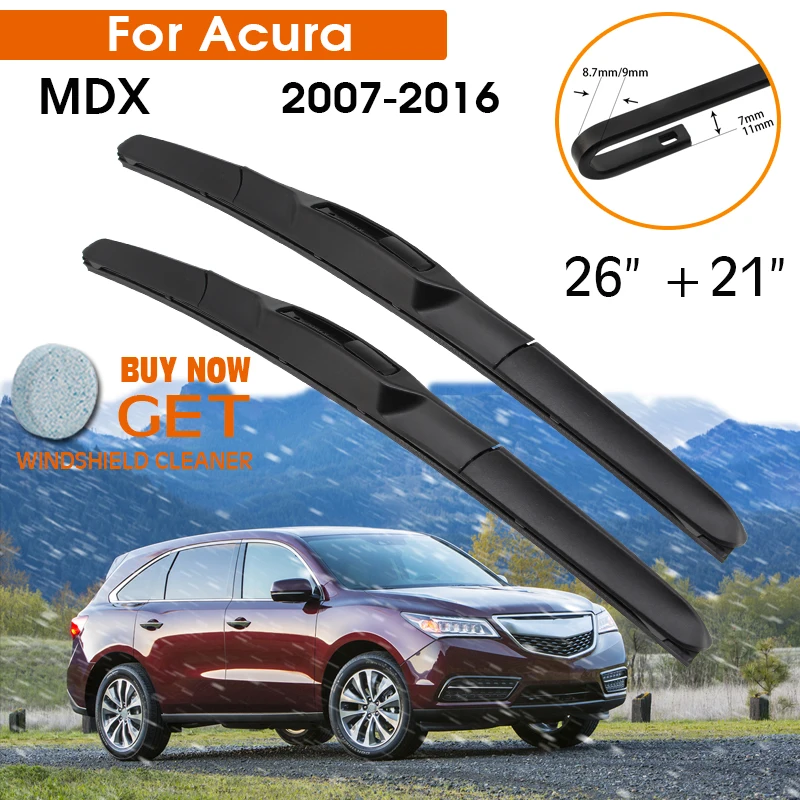 Car Wiper Blade For Acura MDX 2007-2016 Windshield Rubber Silicon Refill Front Window Wiper 26