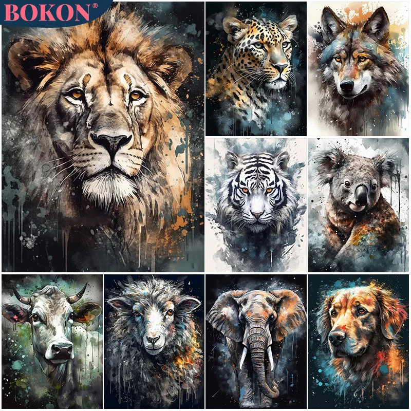 

Animal 5D Diamond Painting Lion Tiger Panda Sheep Full Diamond Mosaic Diamond Embroidery Kit DIY Rhinestone Home Art Decoration