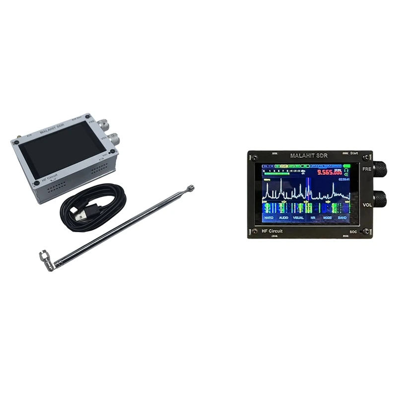 

50K-250Mhz 400M-2Ghz SDR Pro Malachite Receiver All-Band Aviation Band Radio Receiver With Expansion Board