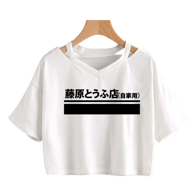 

Футболка Initial D Женская с коротким рукавом, милая Летняя короткая рубашка в стиле аниме, Повседневная Уличная одежда в стиле Харадзюку, женск...