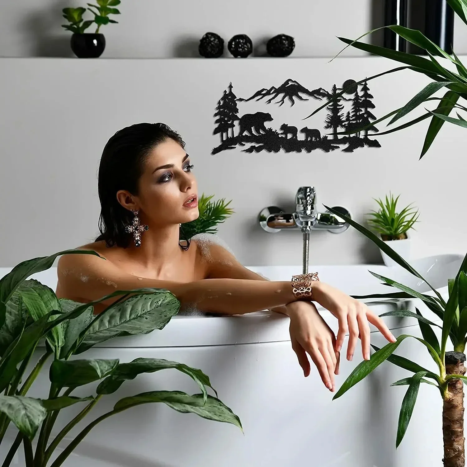 Очаровательные вырезанные лазерные вывески с оленями или медведем для кабины —