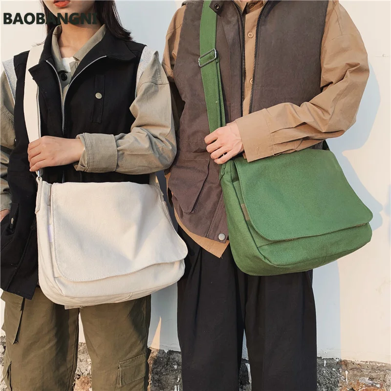 

Вместительная японская холщовая женская сумка через плечо, хлопчатобумажная ткань, одинарные ранцы, женская сумка-мессенджер