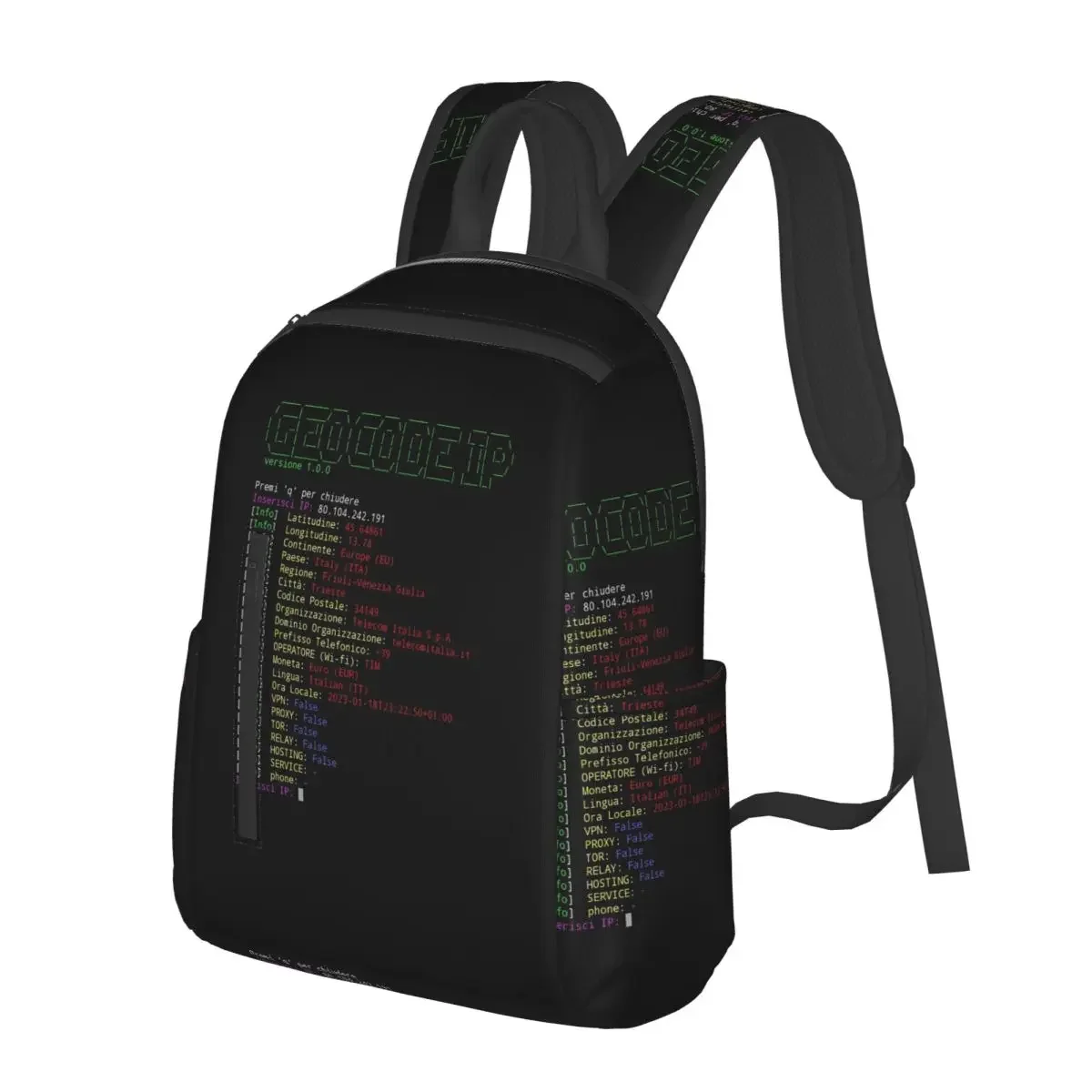 Фото Компьютерный рюкзак Hacker Code Binary Code Geek Science, большая вместимость, детская сумка для книг, школьная сумка, сумки на плечо для мужчин и женщин №3