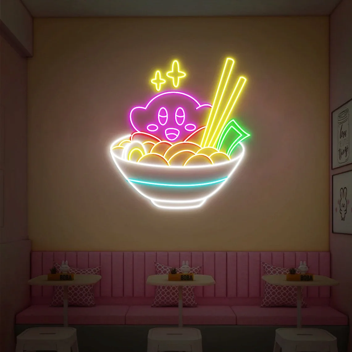 Аниме неоновая вывеска