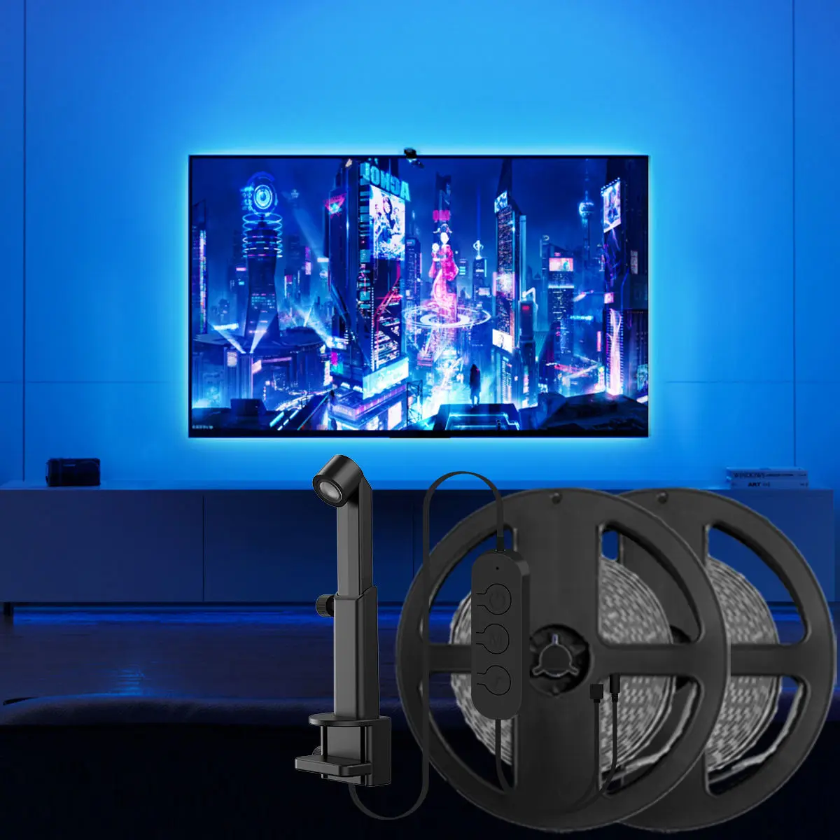 

HDMI Smart Sync Ambilight Tv Backlight 5050 LED Strip Light Wifi App Tuya Control 1080p Camera Game Room PC TV Led Backlight