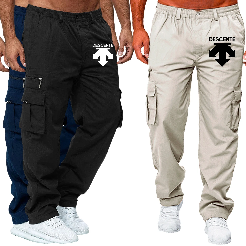 

Брюки-карго мужские для бега, повседневные тактические штаны в стиле милитари, много карманов, свободные тактические уличные спортивные штаны