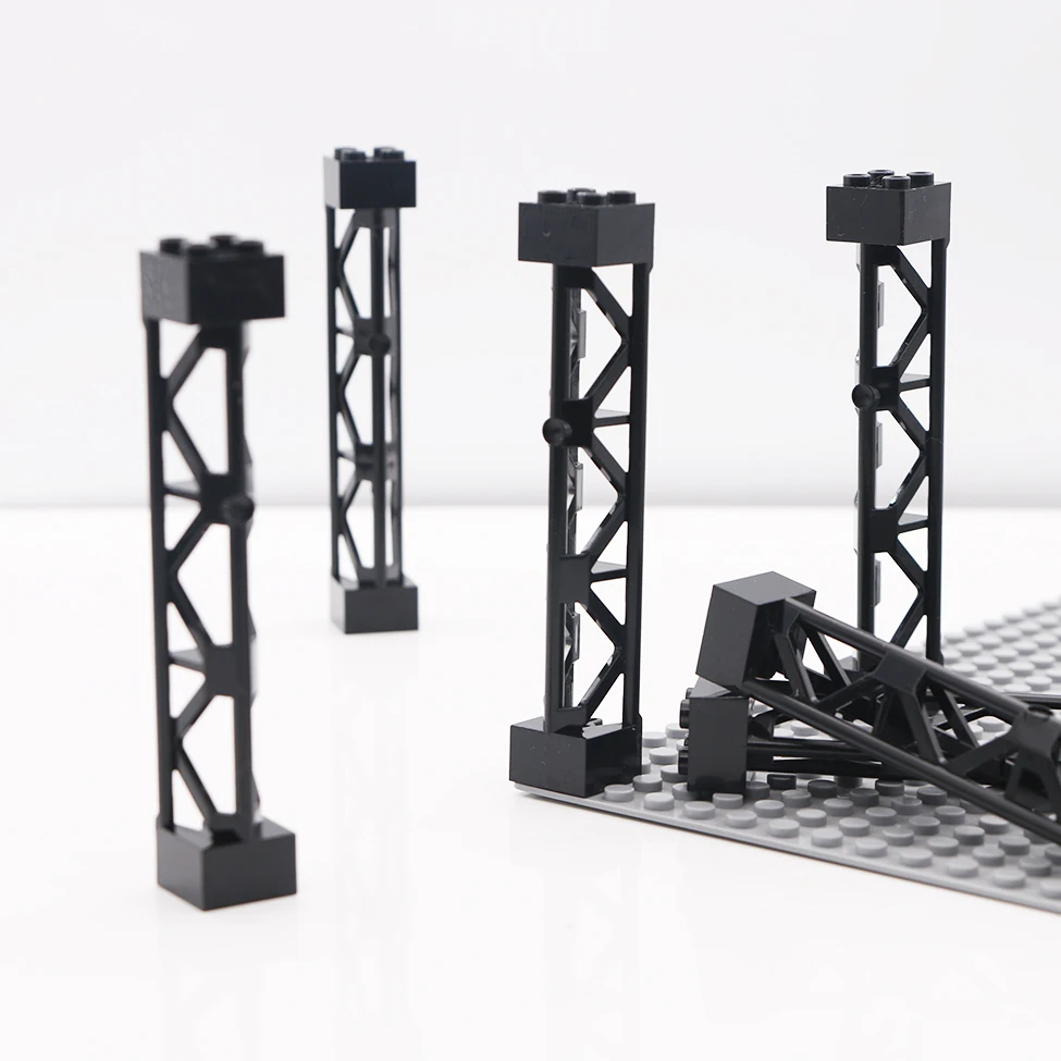 

City Military Bricks Stents Column 2x2x10 Support Girders beam Vertical Car Accessories Toys Technic Parts Bulk Building Blocks