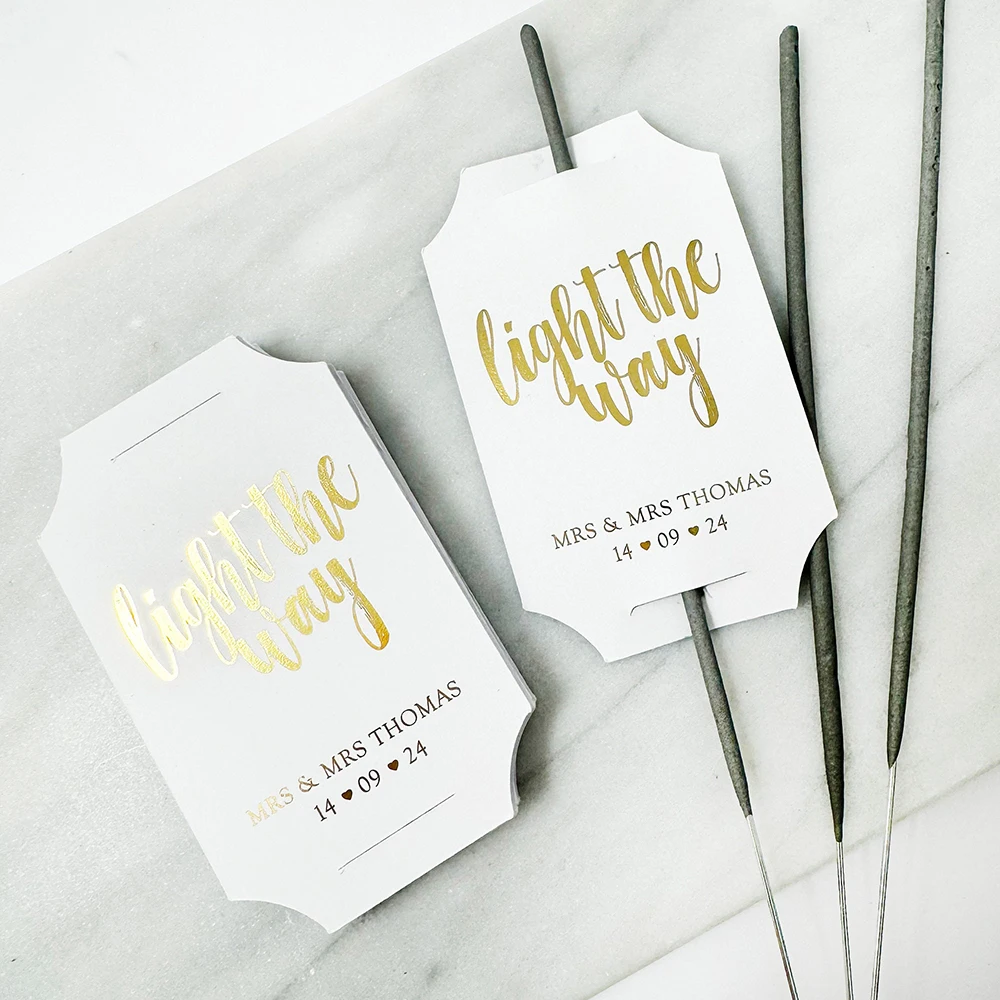 Фото Personalised 50pcs Ticket Wedding Sparkler Tags for  Engagement Parties party anniversary Custom Wedding Firework Sparkler Card №5