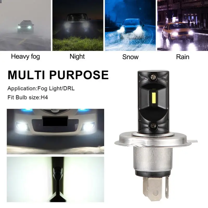 Комплект автомобильных противотуманных фар 2xH 4 дюйма, 80 Вт, 6500K, Ксеноновые белые чипы DRL, 6 лампочек, противотуманные лампы, аксессуары для автомобильных фар