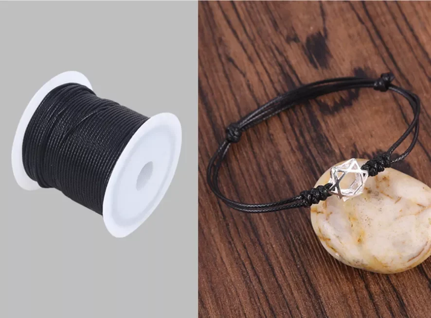 

0.8mm 1mm 1.5mm 2mm Waxed Cotton Cord Rope Waxed Thread Cord String Strap Necklace Rope For Jewelry Making