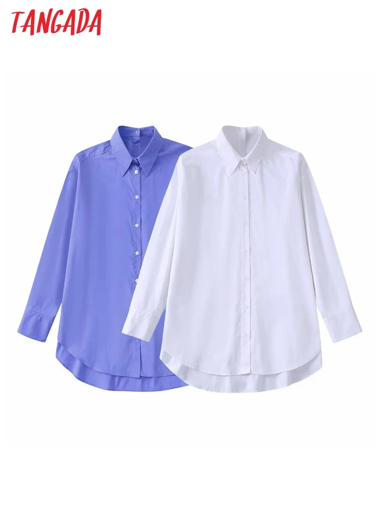 

Женская винтажная длинная рубашка-оверсайз с длинным рукавом