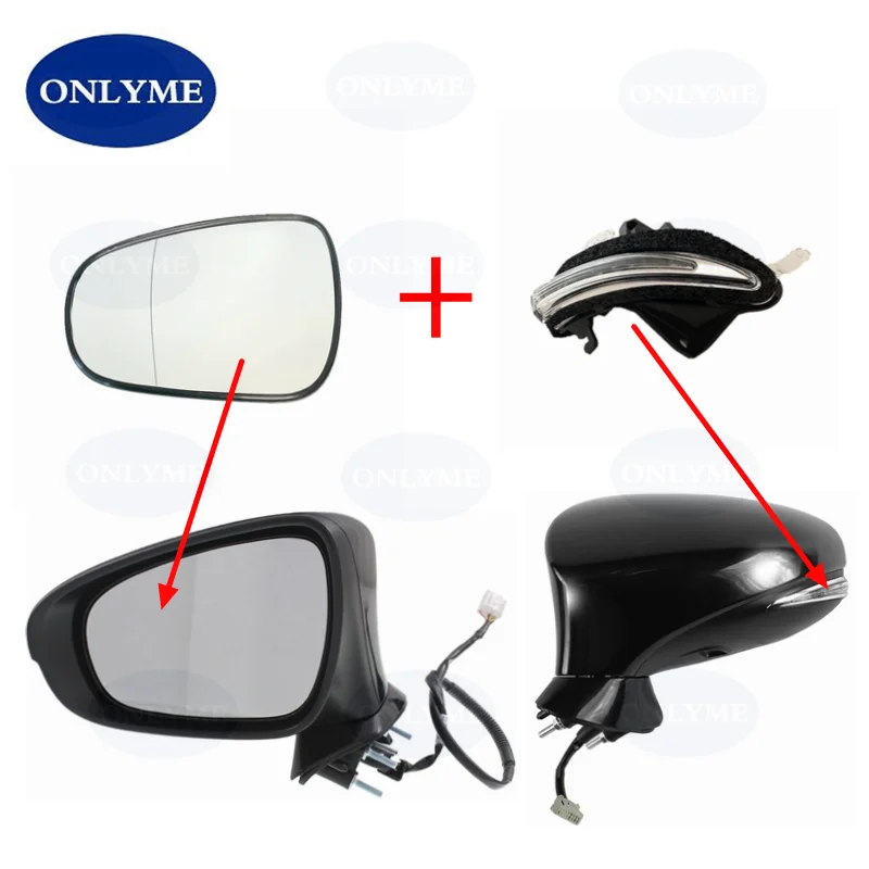 Автомобильное зеркало индикатор поворота светодиодная лампа мигалка стеклянная