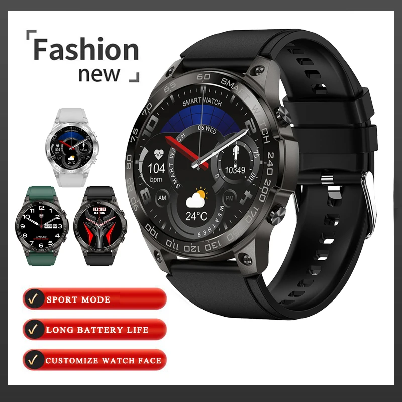 

DM50 Smart Watch Bluetooth Call AMOLED Smartwatch 1.43inch 466*466 HD IP68 Waterproof Fitness Tracker Sports Watches Men Women