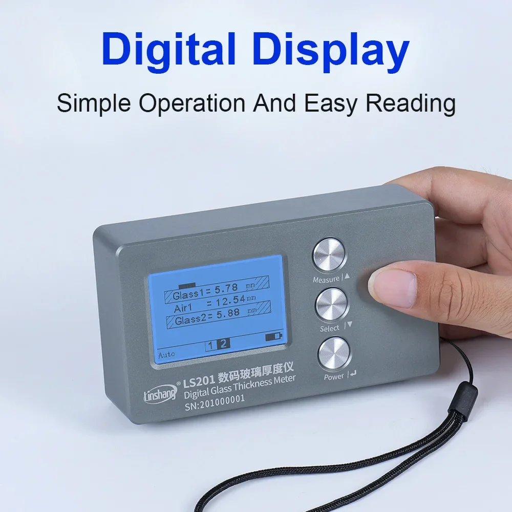 Цифровой измеритель толщины стекла LS201 окон с двойным тройным остеклением