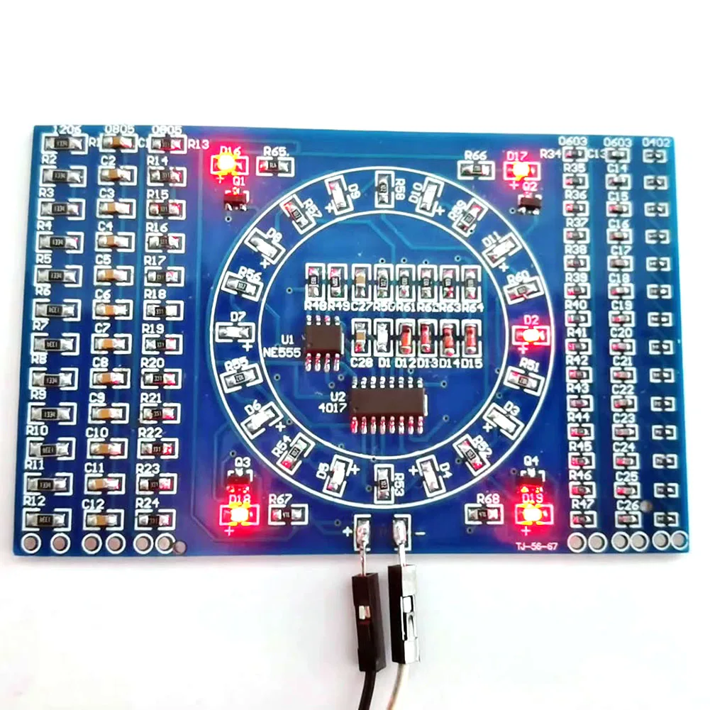 

Soldering Practice SMD Circuit Board LED Electronics Project DIY SMD Rotating Water Lamp SMD Component Welding Practice Board
