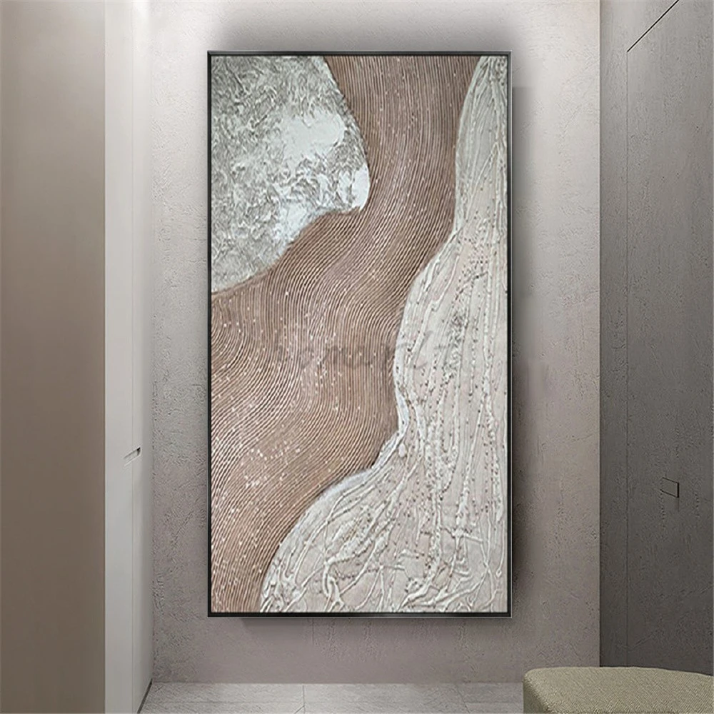 100% ручная роспись розовая текстура холст картина Landscpae новый дизайн высокое