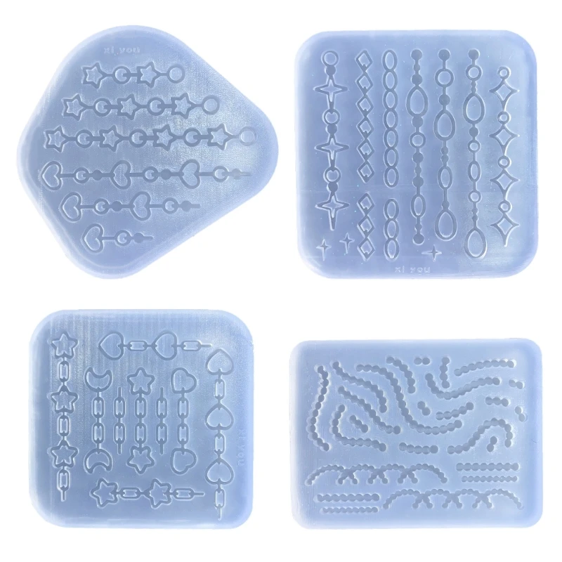 

Star Chain Silicone Mold Hollow Epoxy Shaker Fillings Silicone Molds Epoxy Resin Filler Mold for Quicksand Resin Molds