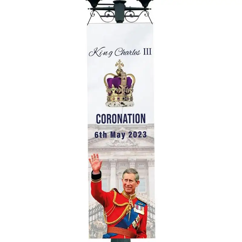 

King Charles Iii Flag Union Jack Coronation Flags British Decorations Durable Polyester Great Britain King Flag Decoration For