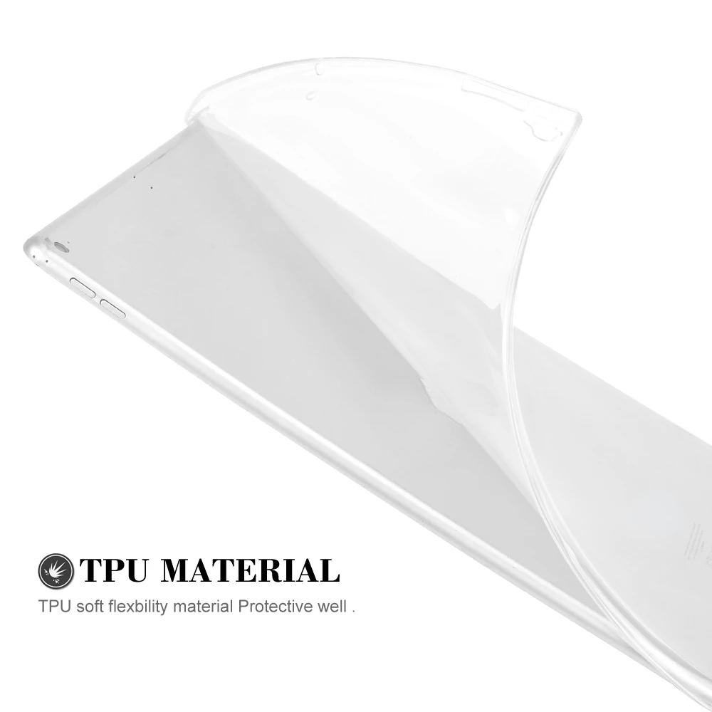 

For iPad Pro 12 9 2017 2015 Transparent Soft TPU Back Protective Cover For iPad Pro 12.9 Inch Cases