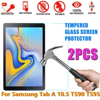 2pcs tempered glass for samsung galaxy tab a 10 5 inch tablet screen protector bubble free protective film for sm t590 sm t595
