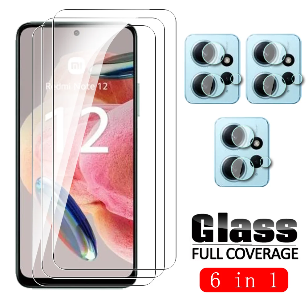 

Для Xiaomi Redmi Note 12 4G Стекло 6 в 1 закаленное защитное стекло Redmy Note12 RedmiNote12 6,67 ''2023 Защитная пленка для экрана объектива