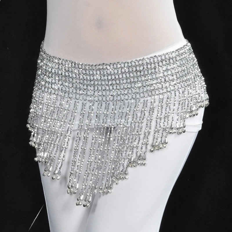 Танец живота поясная цепочка с кисточками треугольный шарф для латинских танцев