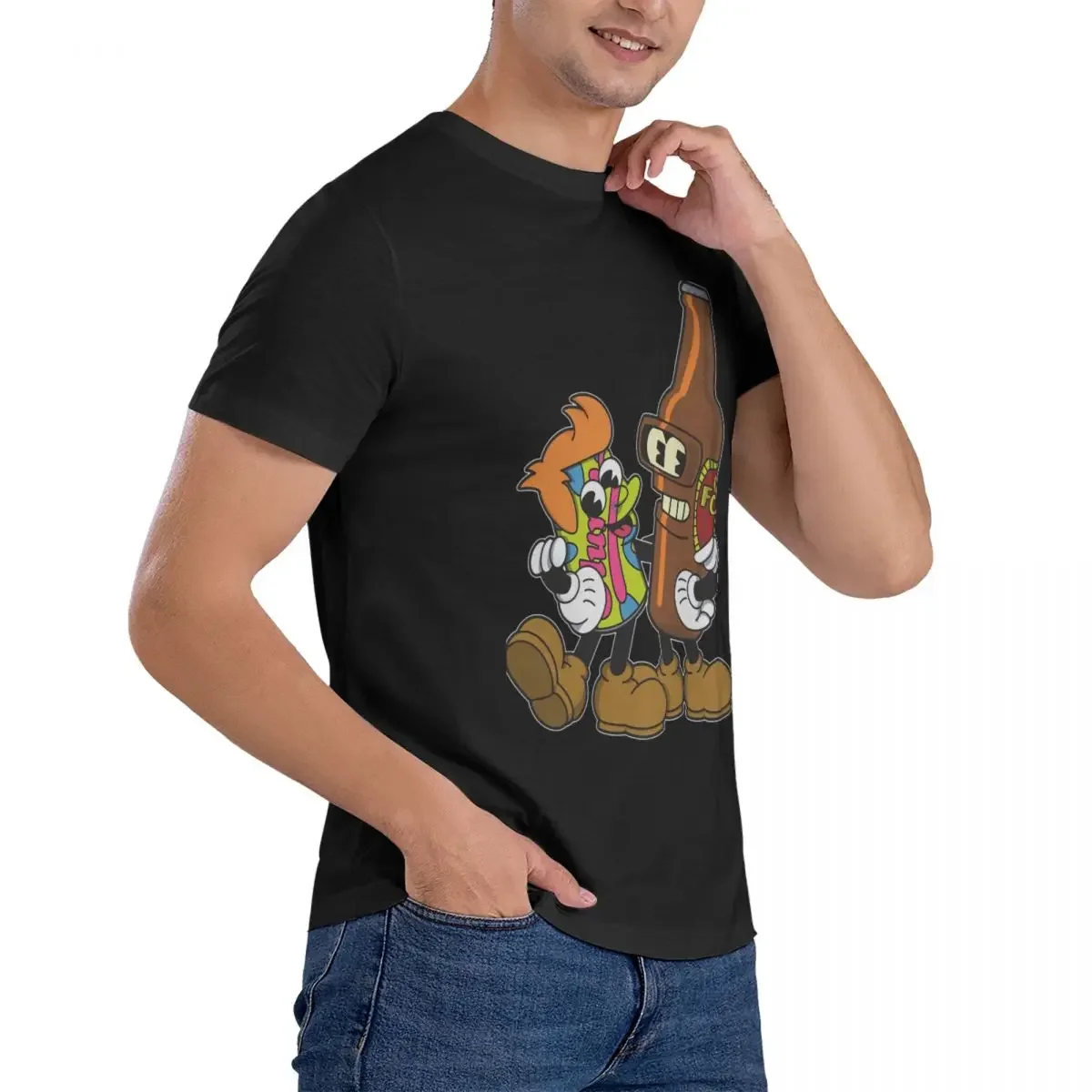 Мужские милые Мультяшные футболки F-футуристима хлопковая одежда забавная