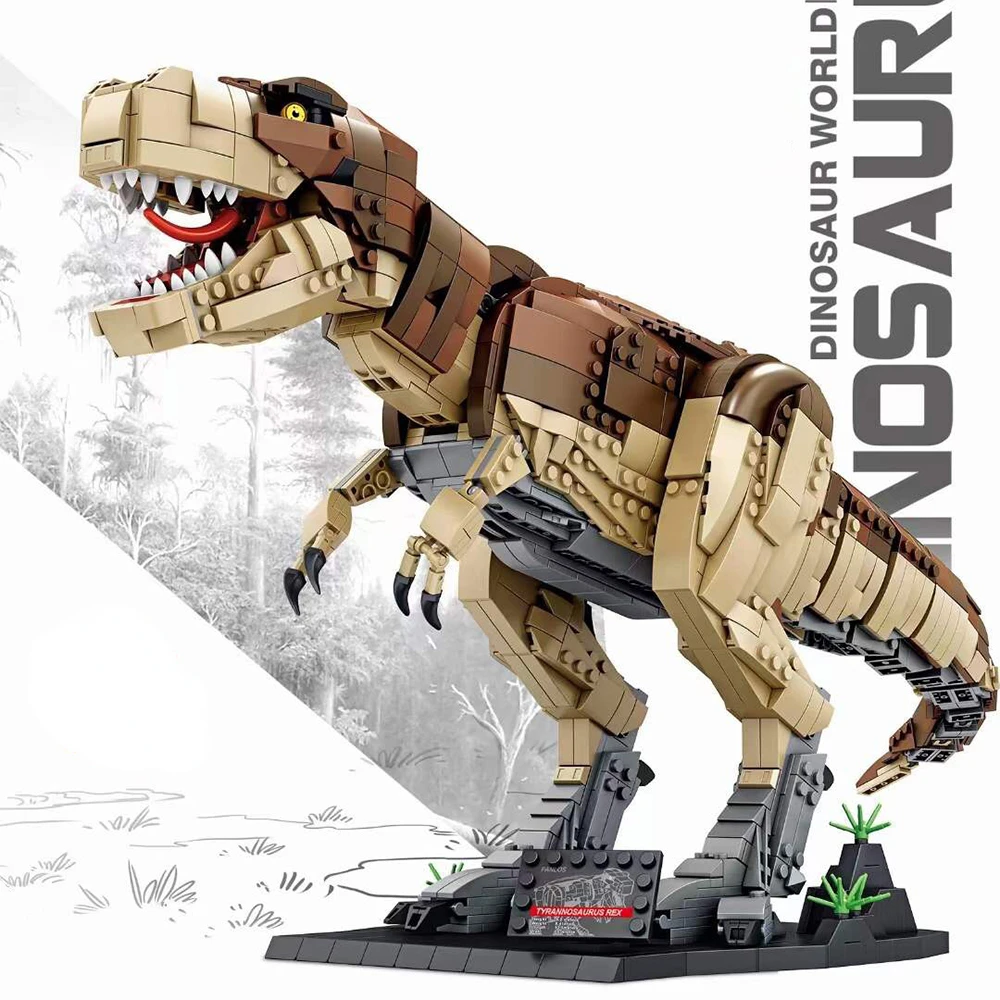 

Jurassic Dinosaurs Bricks Tyrannosaurus Rex Building Blocks Mosasaurus MOC t rex Toys Christmas Gifts for Adult Children Boys