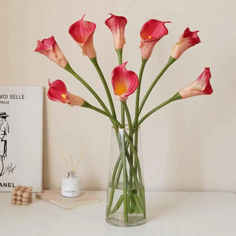 

High Quality Real Touch Calla Lily Artificial Flowers Calla Lily Bouquet For Wedding Bouquet Bridal Home Flower Decoration