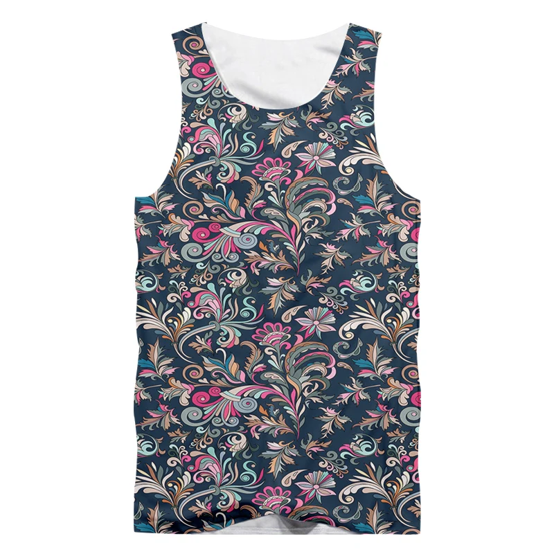 

New Sleeveless Vests For Man's Fitness Summer Sport Casual Vintage Patterns Chic Black Big Size S-6xl Personality Top Aesthetic