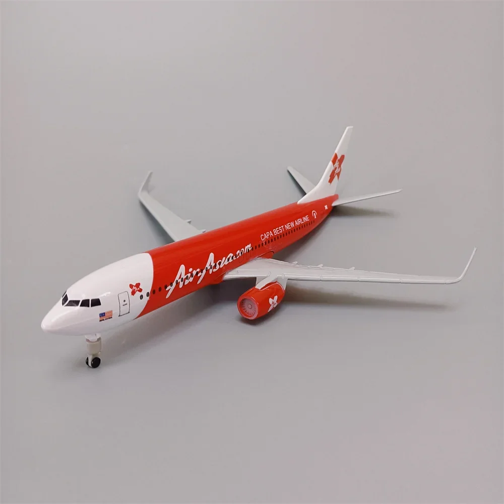 Модель самолета Red Air Asia Airlines модель с колесами 20 см Боинг 737 B737