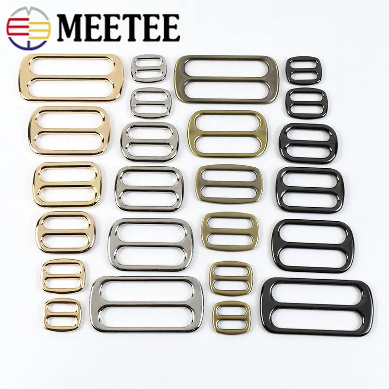 

20Pcs 12-50mm Square Metal Buckles Webbing Adjuster Buckle for Backpack Strap Connector Slider Clasp Hook DIY Sewing Accessories