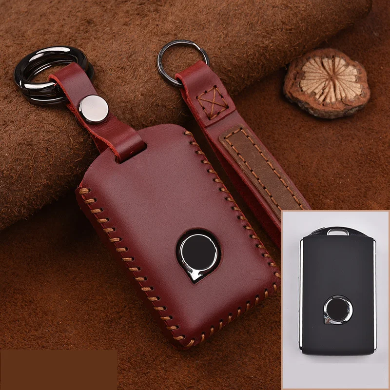 

Leather key cover For VOLVO S90 V90 XC90 XC60 XC40 car key case car accessories styling interior keychain set new