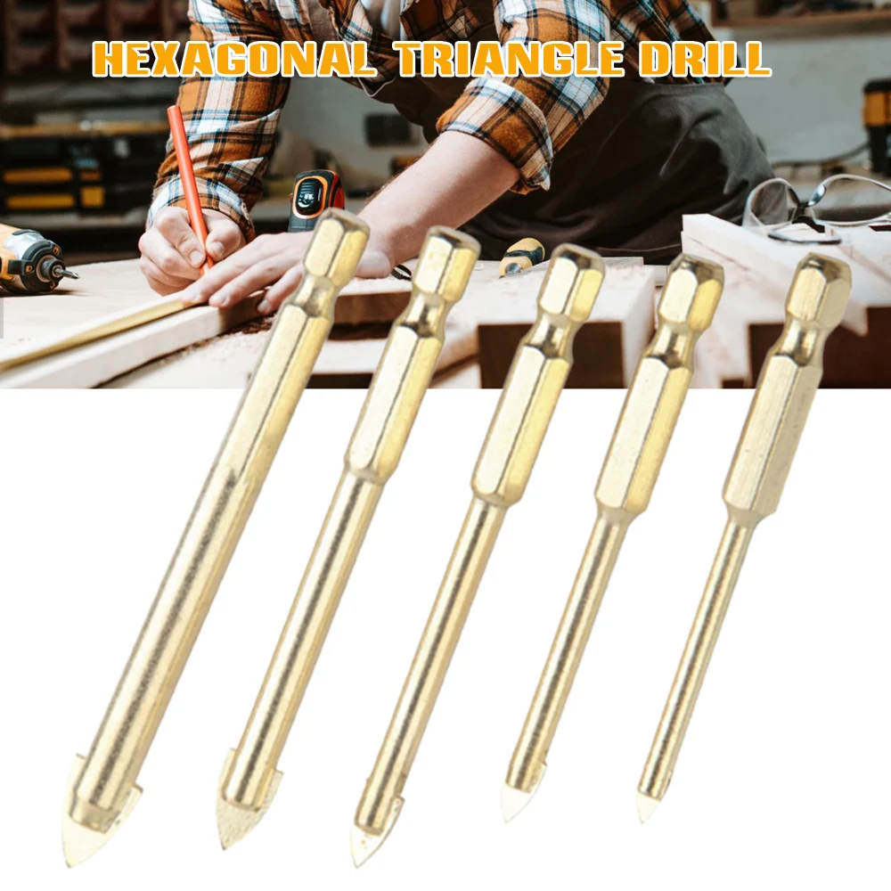 

Drill Bit Set Multifunctional Hex Shank Drilling Tools Tile Concrete Drill Bit for Glass Brick Cement Concrete Plastic Wood DCS