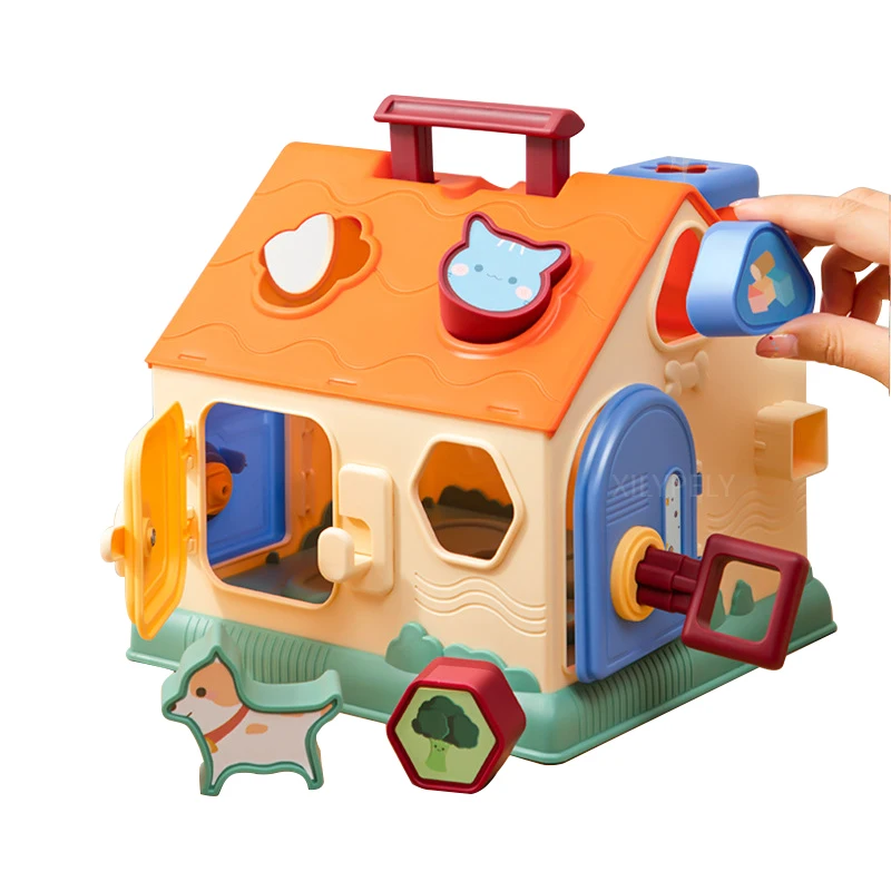 

Baby Toys Montessori Learning Educational Toys For Toddler Shape & Color Sorting Geometric Box Sensory Creative Assembly Toy