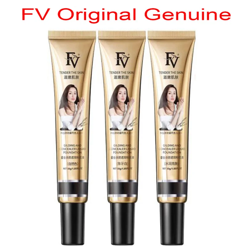 

FV Foundation Concealer Cream Original Gilded Natural Ingredients Skin Care Face Base Makeup Liquid Blemish Cover