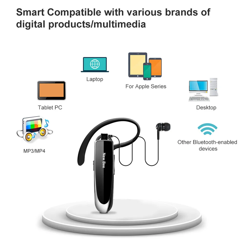 

Link Dream LC-B41 Single Ear Bluetooth 5.0 Headset Noise Cancellation Earphone with Long Standby