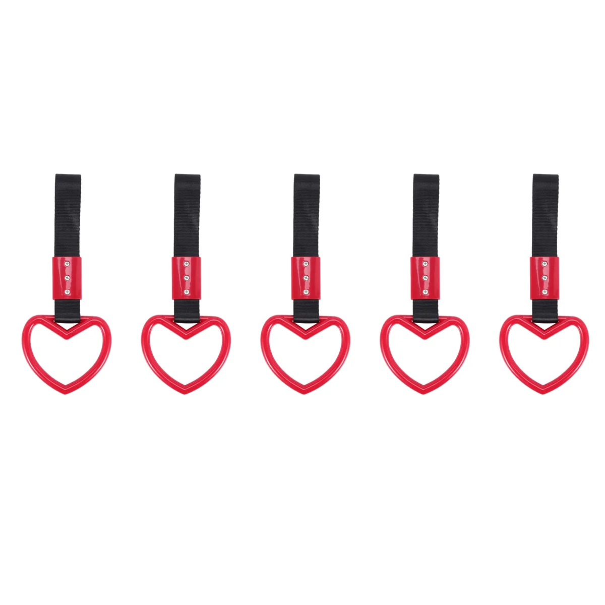 

5X Heart Jdm Tsurikawa Ring for Subway Train Bus Handle Strap Charm Drift Universal