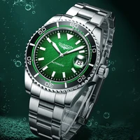 guanqin new watch mens automatic mechanical business casual fashion green water ghost steel belt waterproof luminous tren