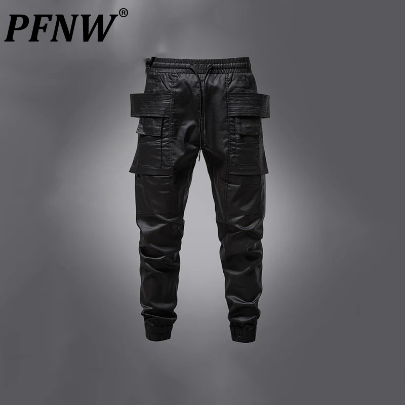 

Мужские повседневные брюки-карго PFNW, темно-функциональные модные леггинсы с завязками, эластичные брюки на осень 2023