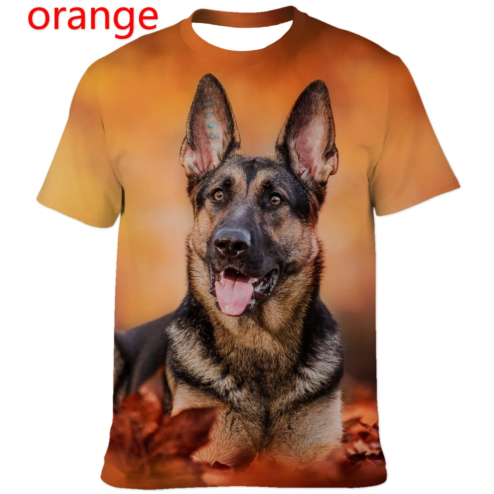 

Unisex Funny Dog 3D Printed Cute T Shirt German Shepherd Graphic Short Sleeve Tee