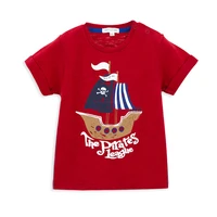 honeyzone t shirts toddler boys clothes short sleeve summer cotton red pirate children tops