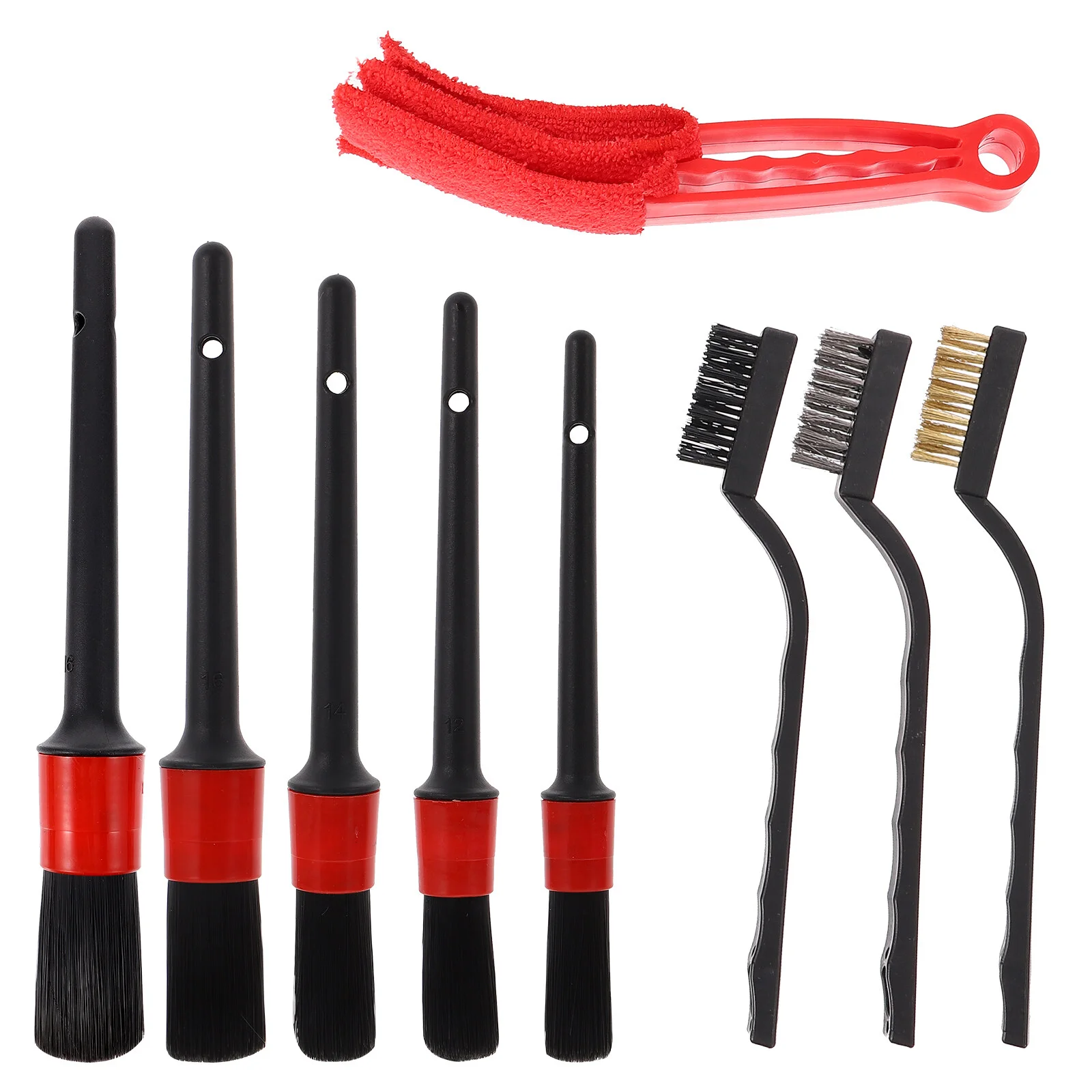 

Kit Dust Collector Wash Car Detail Brushes Cleaning Tools Automatic Wire Non-woven Fabric