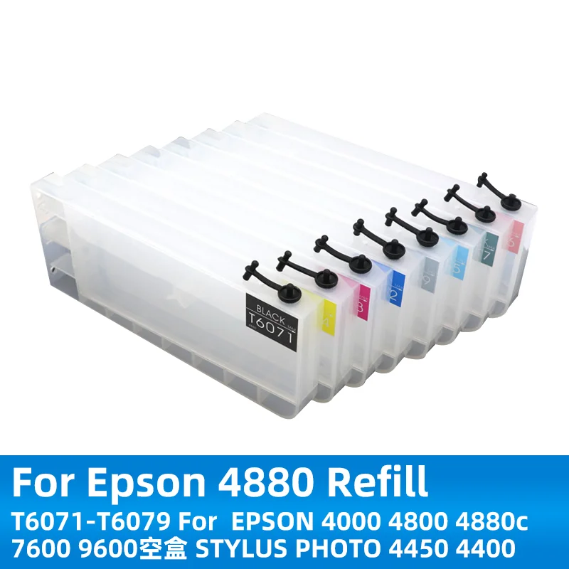 

T6071-T6079 Compatible Refillable Cartridges For Epson 4880 wide format printer For EPSON 4000 4800 4880c 7600 9600 4450 4400